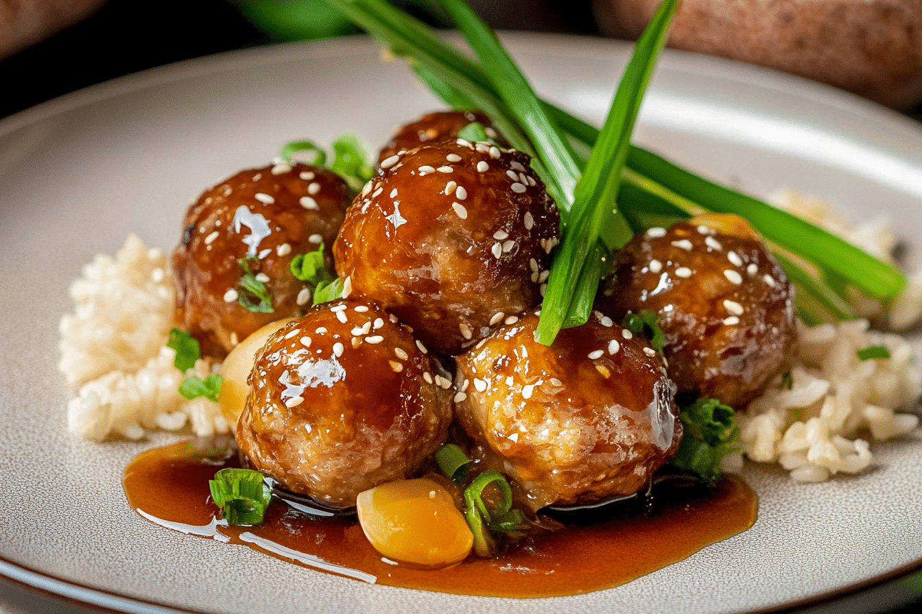 Healthy Teriyaki Meatballs