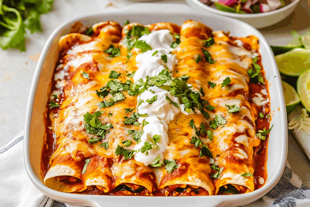 Homemade Easy Chicken Enchiladas