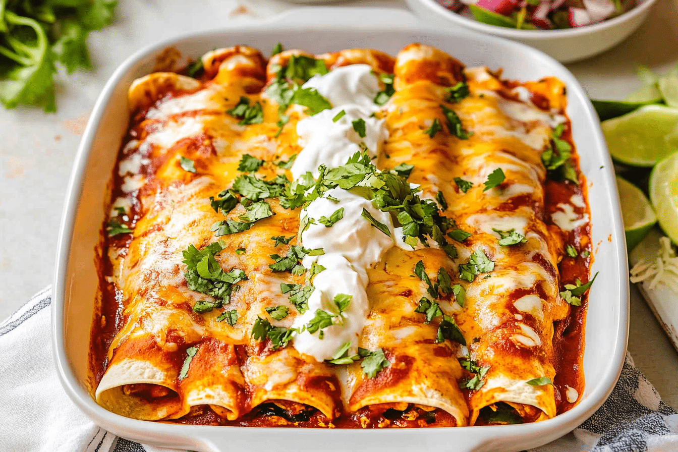 Homemade Easy Chicken Enchiladas