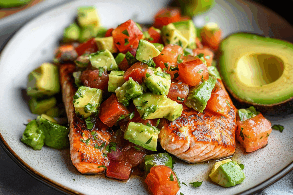 Salmon with Avocado Salsa