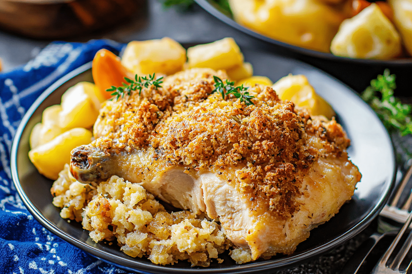 Stuffing-Coated Chicken