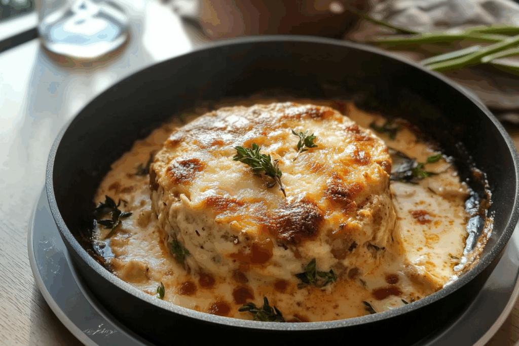 Alfredo Turkey Burger Bake