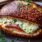 Baked Pretzel Loaf Sandwich
