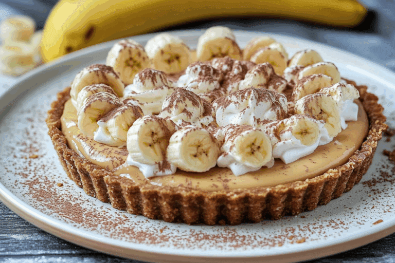 Banoffee Pie with Salted Shortbread Crust