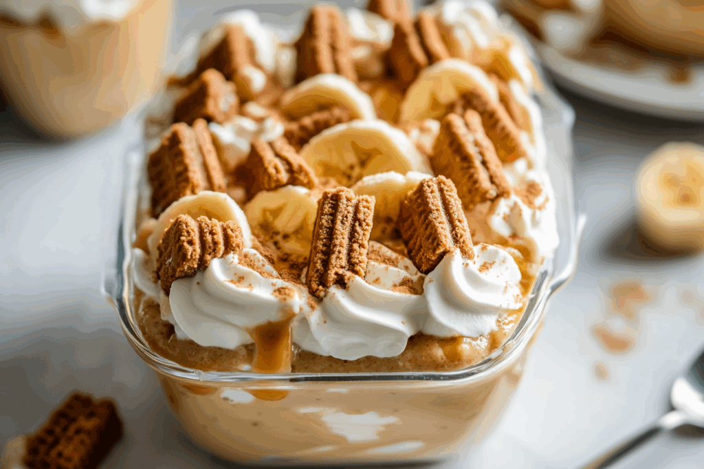 Biscoff Banana Pudding with Dulce de Leche