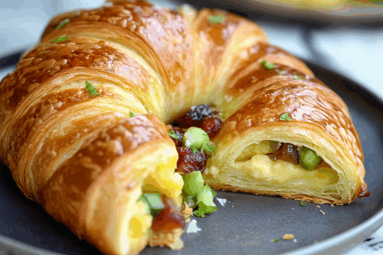 Breakfast Croissant Boats
