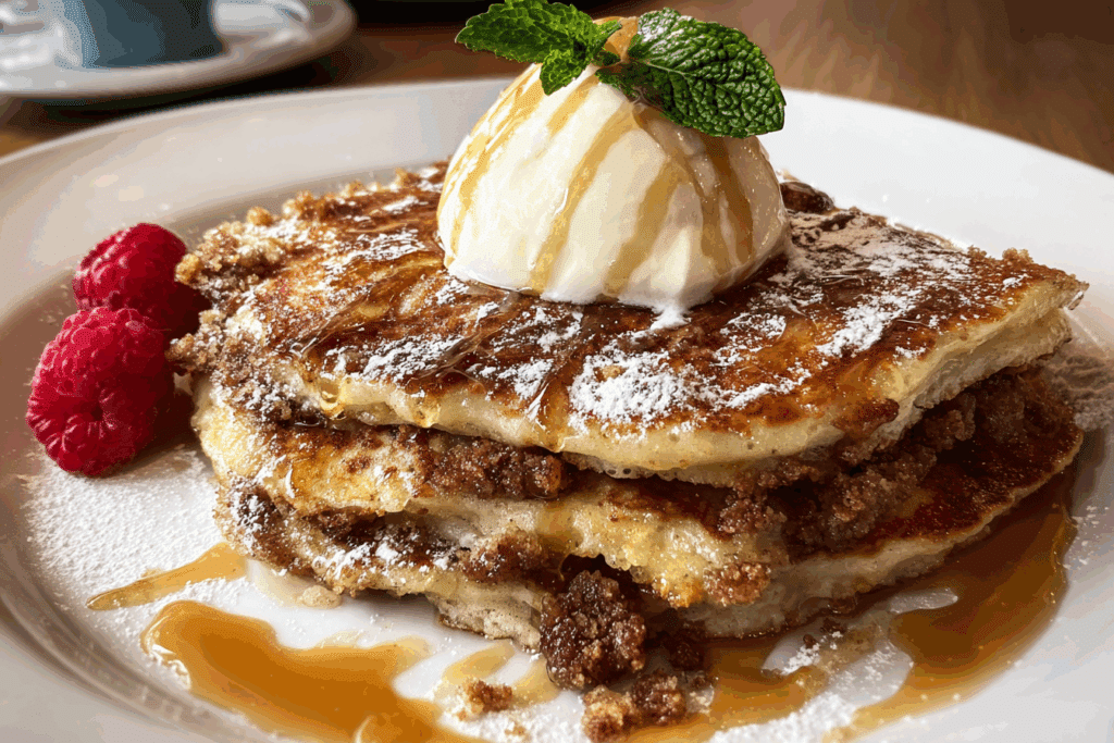 Brown Sugar and Cinnamon Streusel Pancakes!