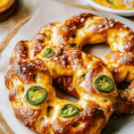 Cheddar Jalapeño Soft Pretzels