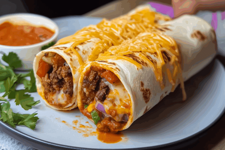 Cheesy beef taco roll ups