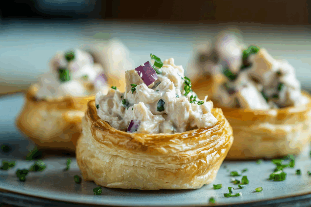 Chicken Salad in Puff Pastry Cups