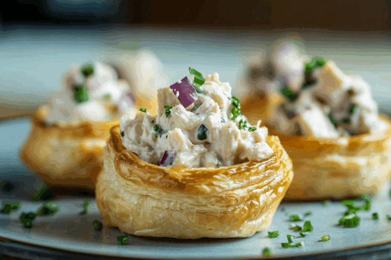 Chicken Salad in Puff Pastry Cups