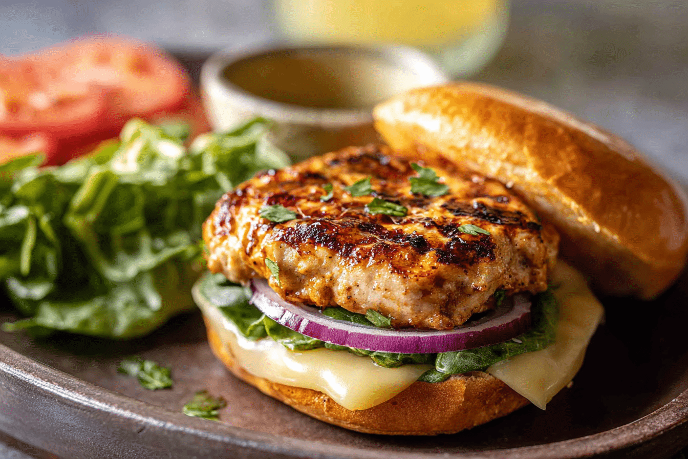 Chipotle Cheddar Chicken Burgers.