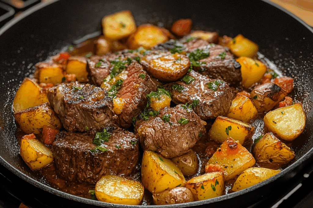 Cowboy Butter Steak & Potato Skillet