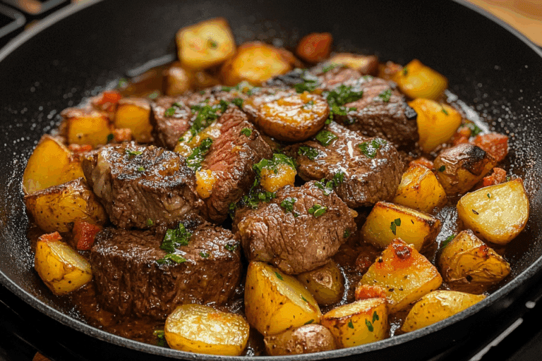 Cowboy Butter Steak & Potato Skillet