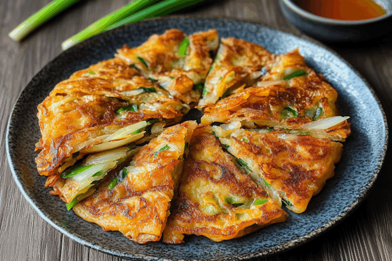 Crispy Korean Spring Onion Pancake (Pajeon)