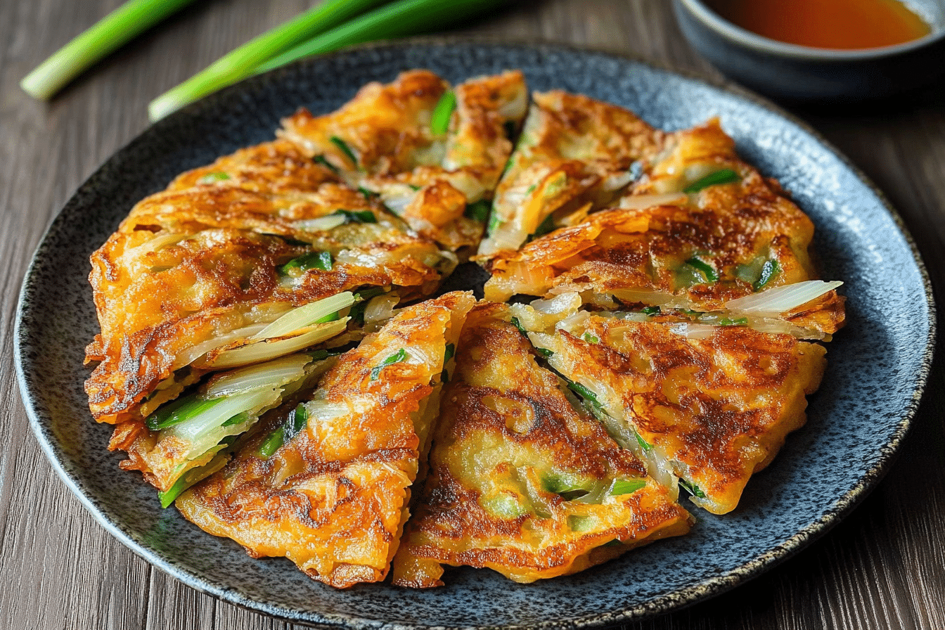 Crispy Korean Spring Onion Pancake (Pajeon)