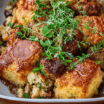 Crunchy Croissant, Cornbread and Sausage Dressing