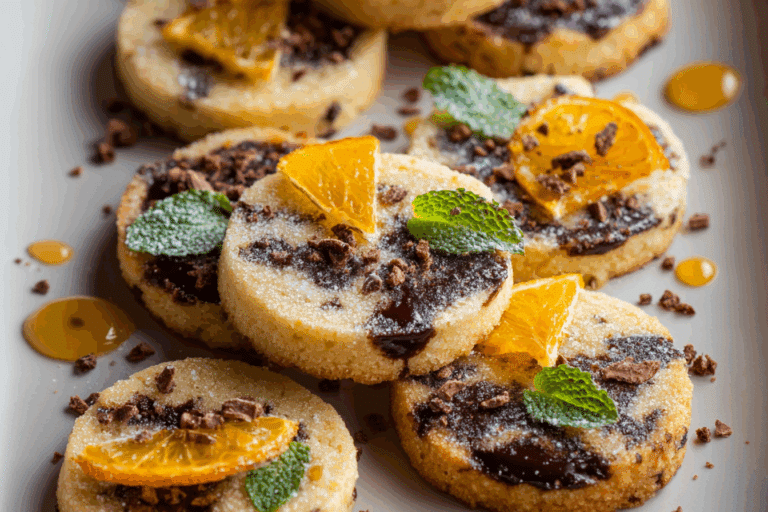 Dark Chocolate Orange Shortbread Cookies