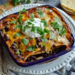 Deep Dish Black Bean Enchilada Casserole