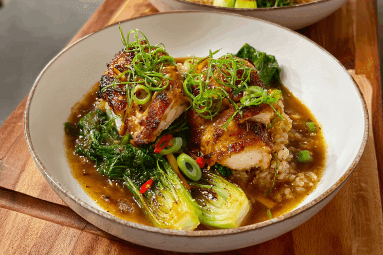 Easy Miso-Ginger Chicken with Spicy Broth (30-Minute Dinner)