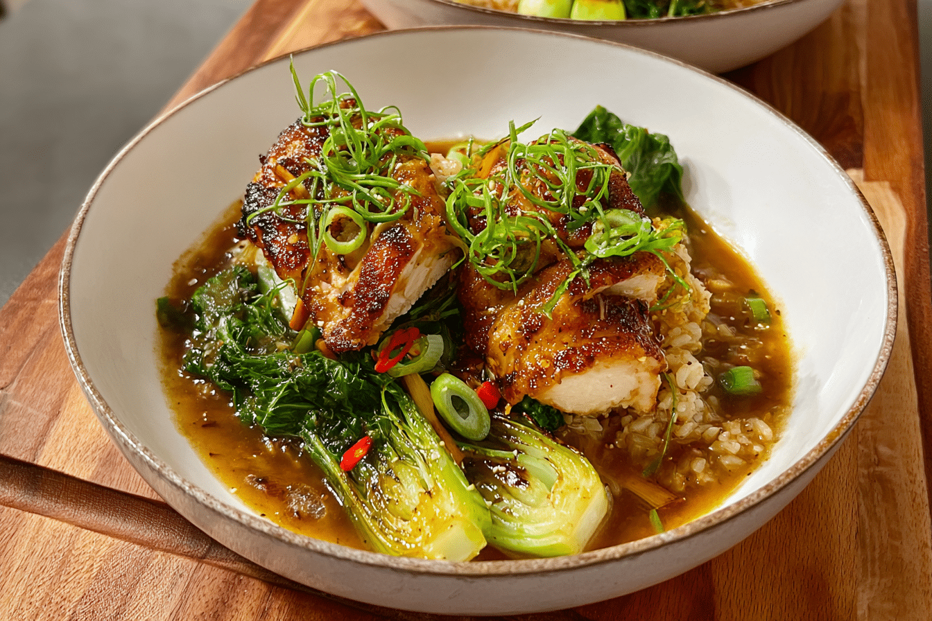 Easy Miso-Ginger Chicken with Spicy Broth (30-Minute Dinner)