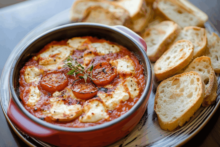 Fire roasted tomato goat cheese dip