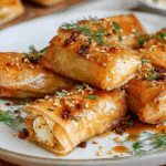 Flaky Chili Honey Feta Rolls Appetizer
