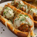 Garlic Bread Meatball Sandwiches