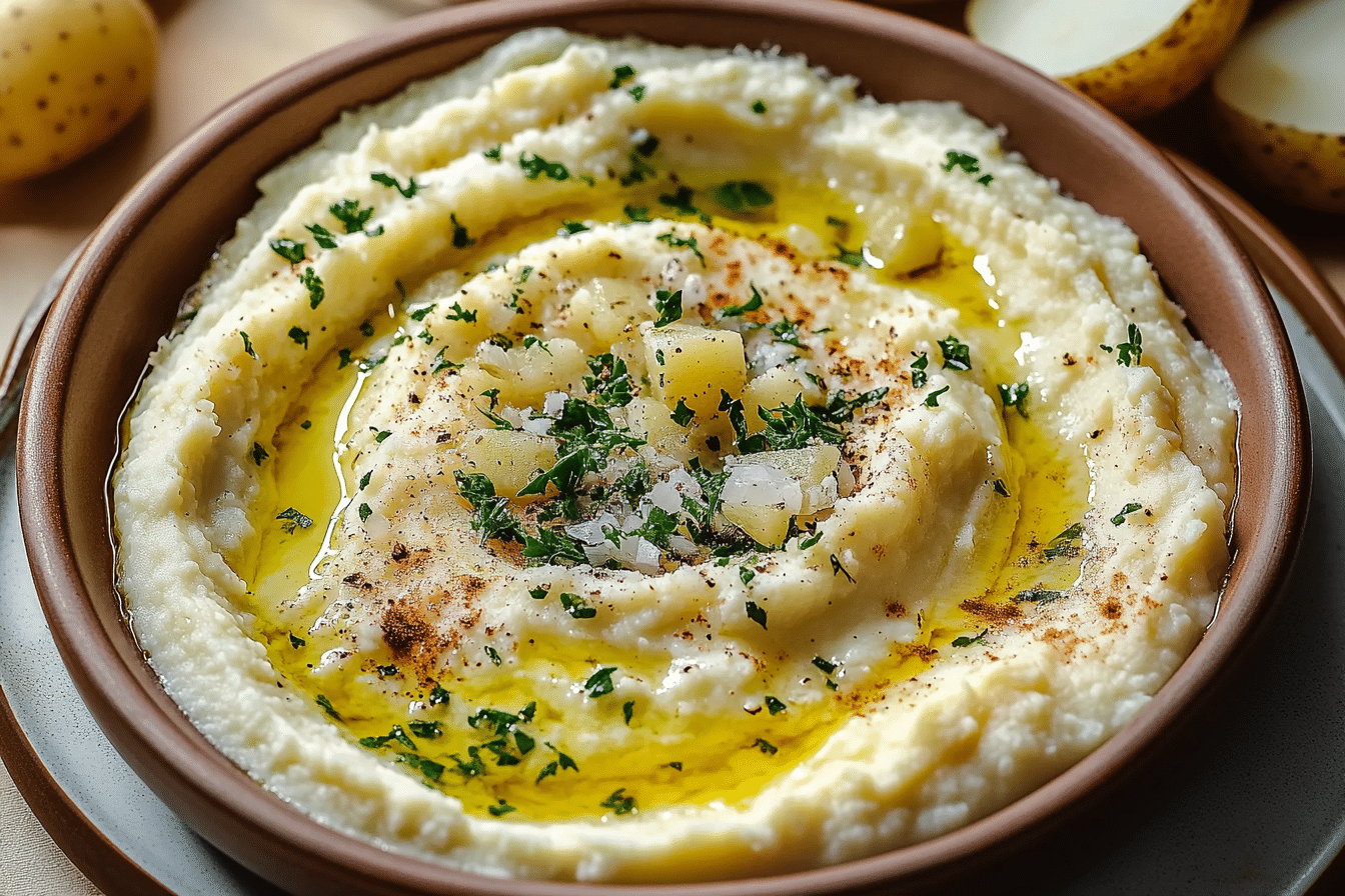 Greek Garlic Potato Dip (Skordalia)