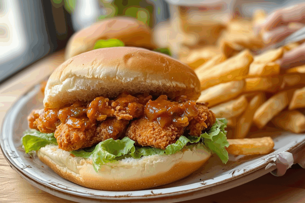 HOT CHILI CHICKEN BURGERS