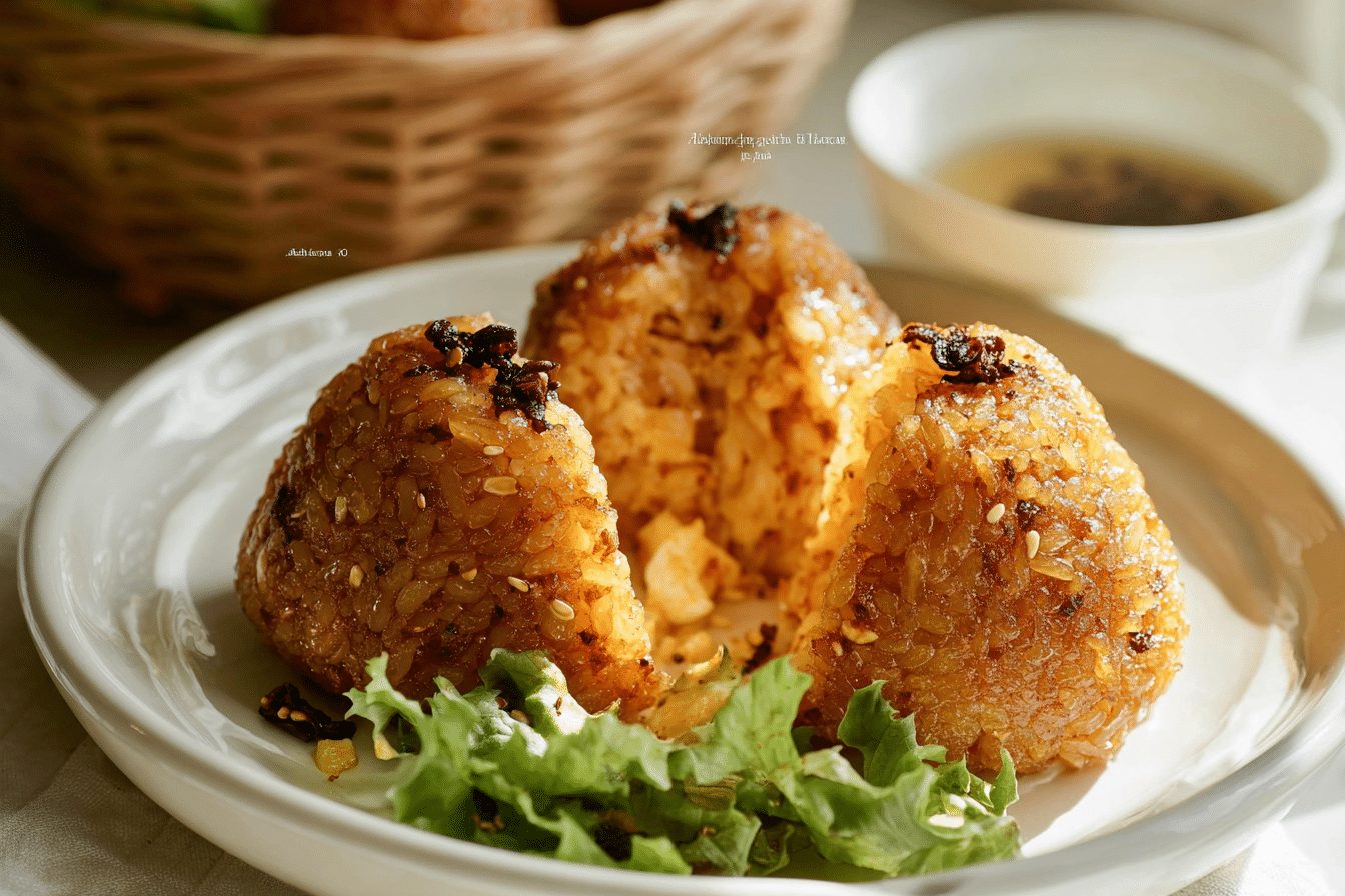 Kimchi Cheese Rice Balls