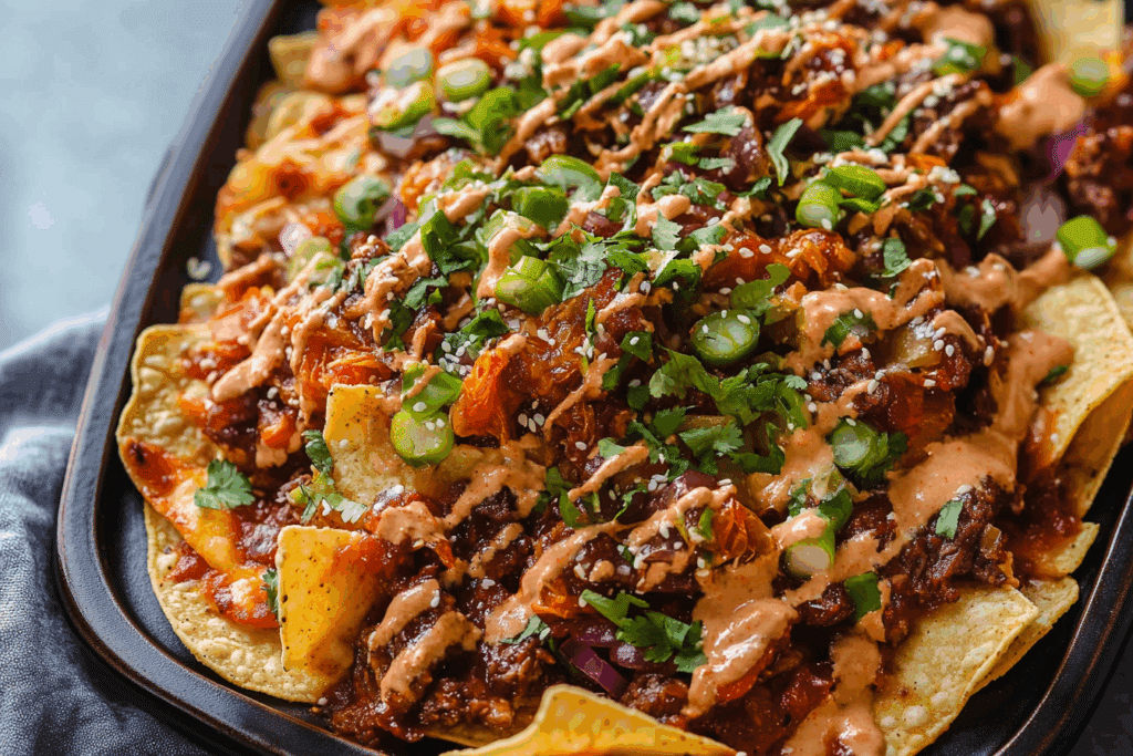 Korean Beef & Kimchi Nachos