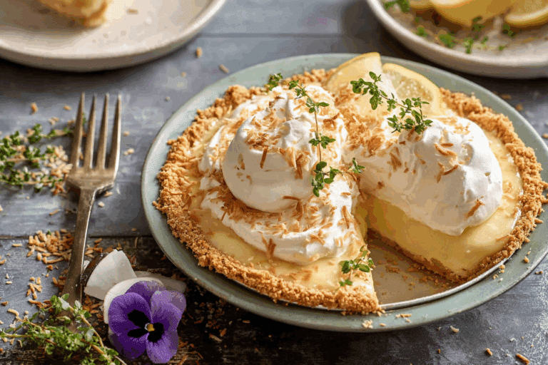 Lemon Sugar Coconut Cream Pie.