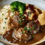 Norwegian Meatballs in Brown Gravy