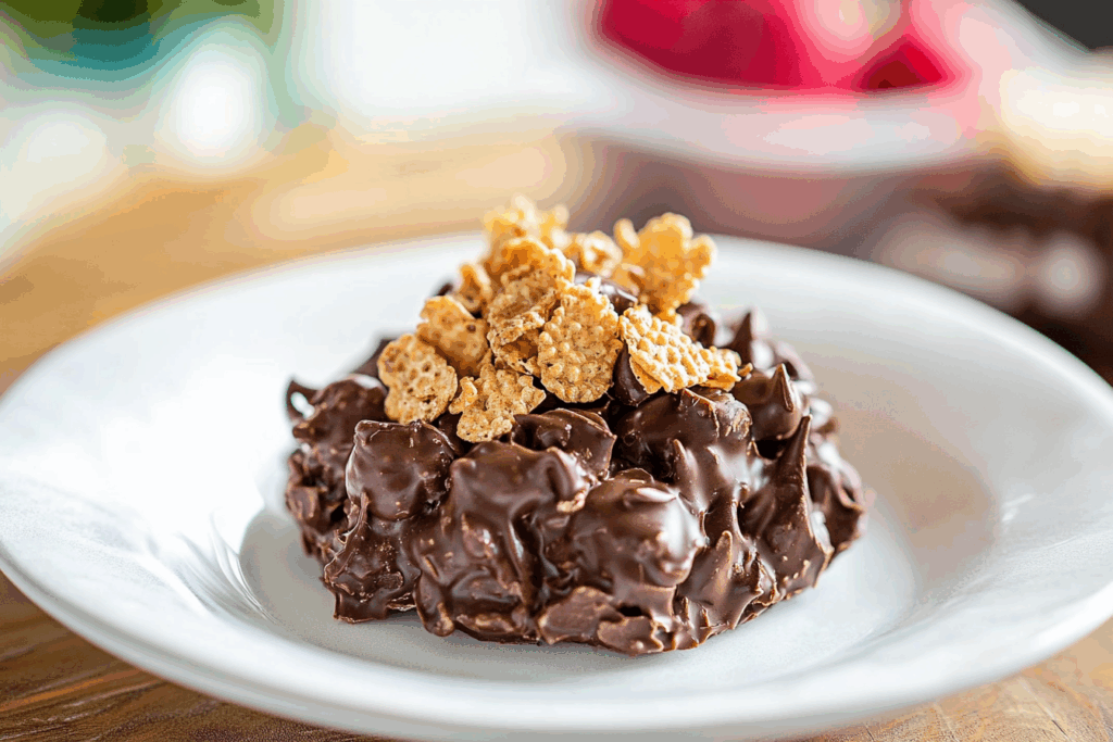 Peanut Butter Chocolate Corn Flakes Clusters