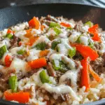 Philly Cheesesteak Rice Skillet