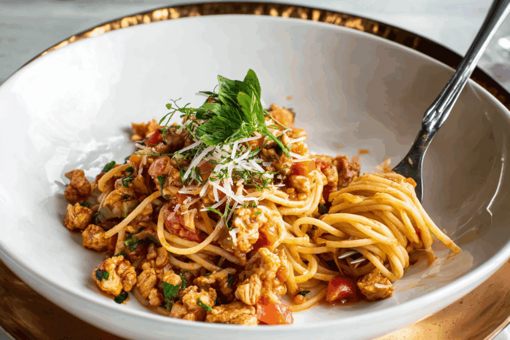 Quicker Chicken Spaghetti Bolognese
