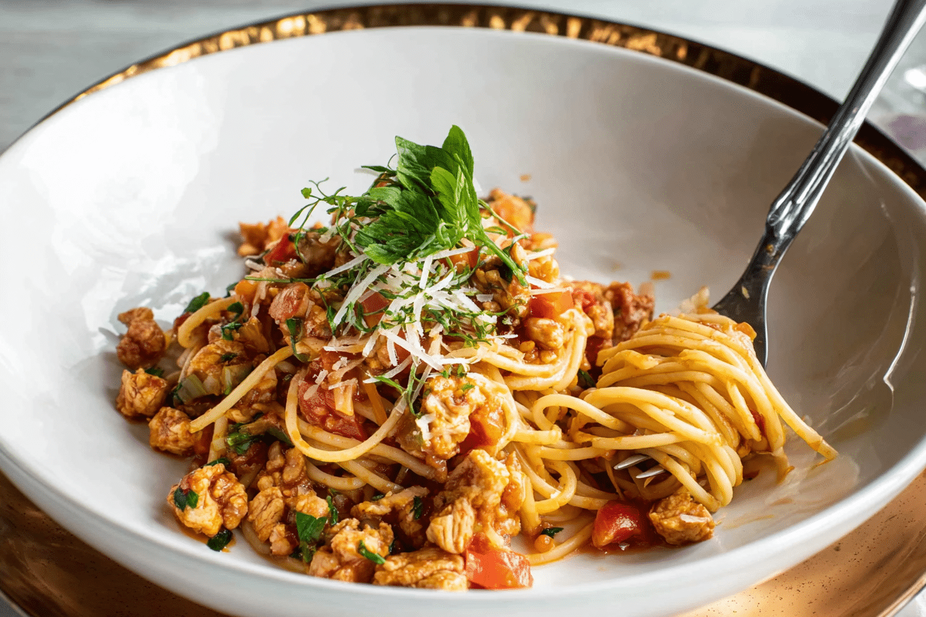 Quicker Chicken Spaghetti Bolognese