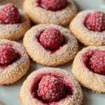 raspberry almond thumbprints