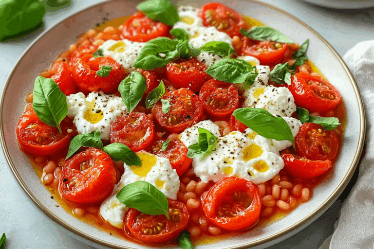 Roasted Tomato & Stracciatella Acini di Pepe