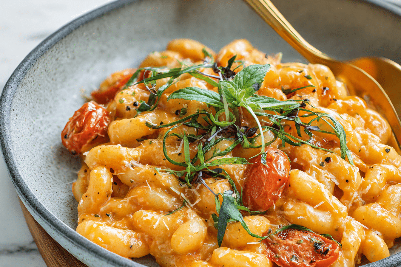 Spicy Tomato Garlic Confit Pasta
