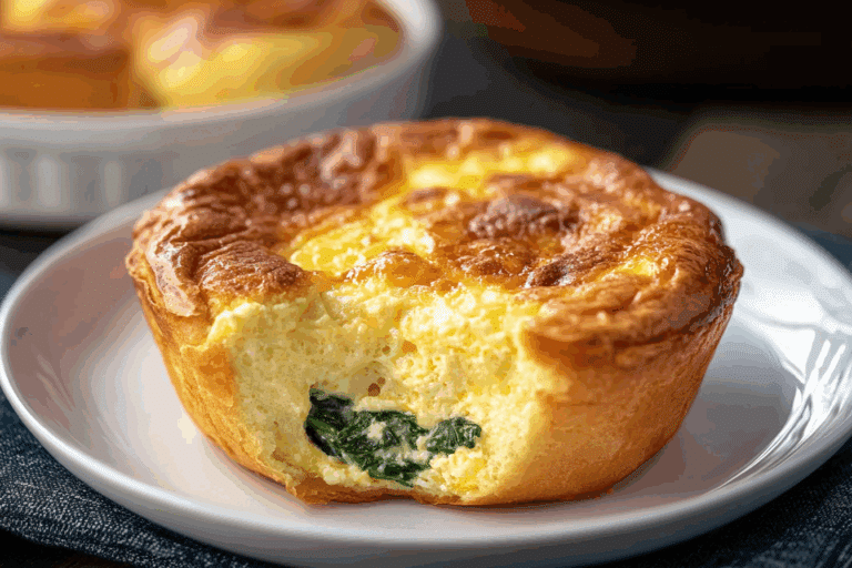 Spinach and Cheese Egg Soufflé