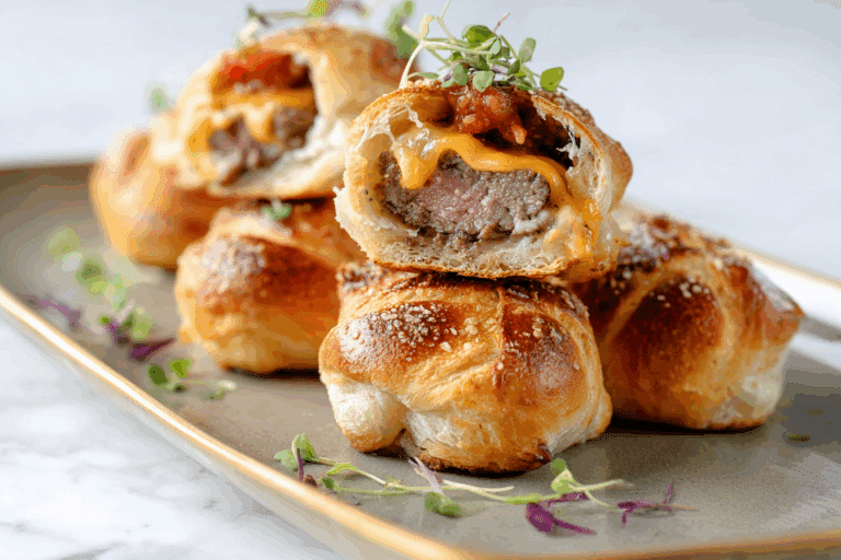 Steak and Cheese Stuffed Pretzel Bites