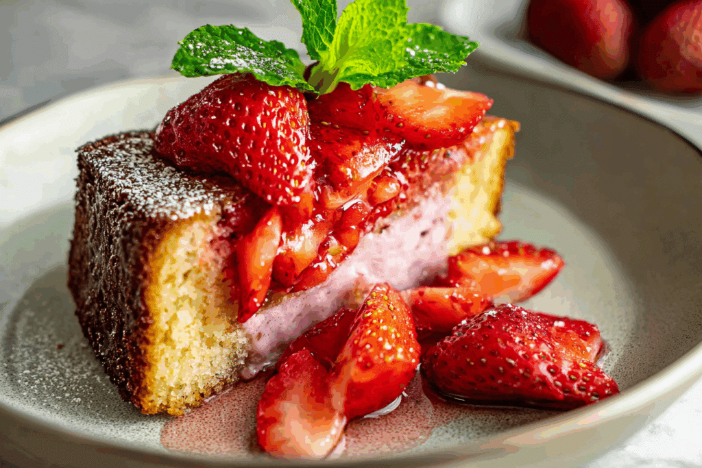 Strawberry Butter Cake