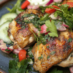 Sumac Chicken Thighs With Yogurt And Herb Salad