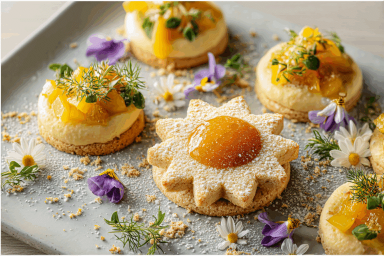 Summer Solstice Sun Cookies with Lemon Curd