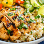 Sweet Chili Chicken Bowl with Coconut Lime Drizzle