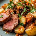 Veal Minute Steak with Romesco Potato Salad (gluten-free)