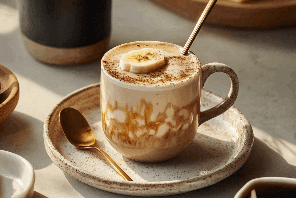 Viral Caramelized Banana Iced Latte