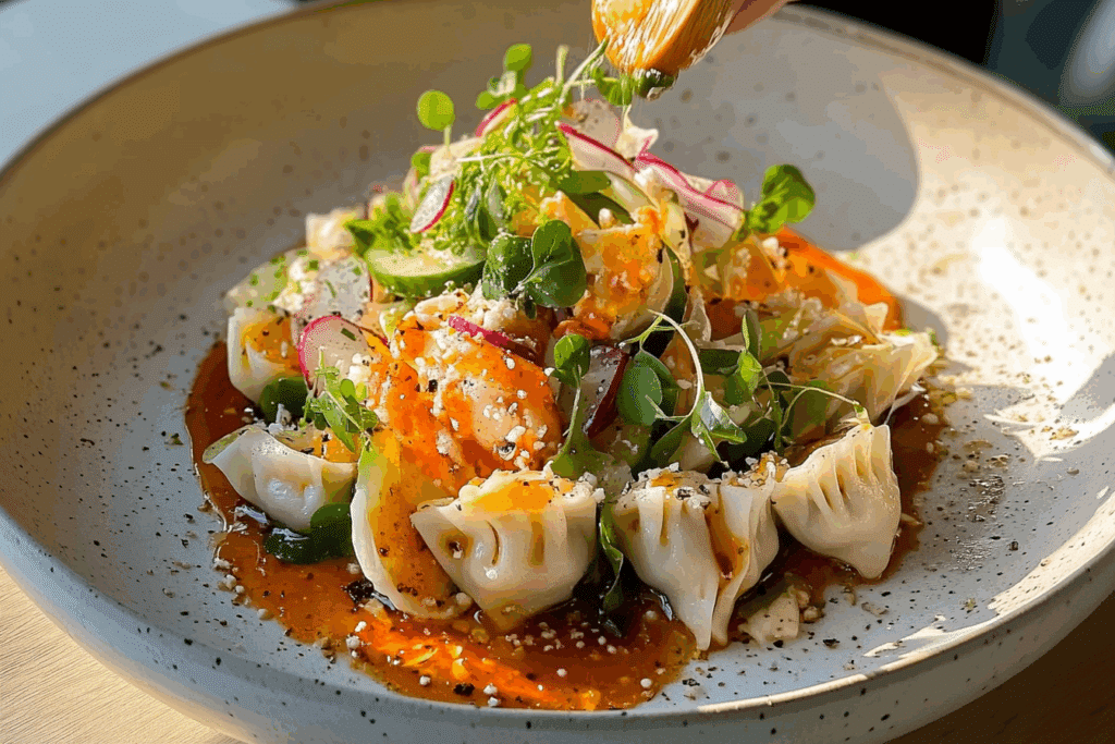 Viral Dumpling Salad